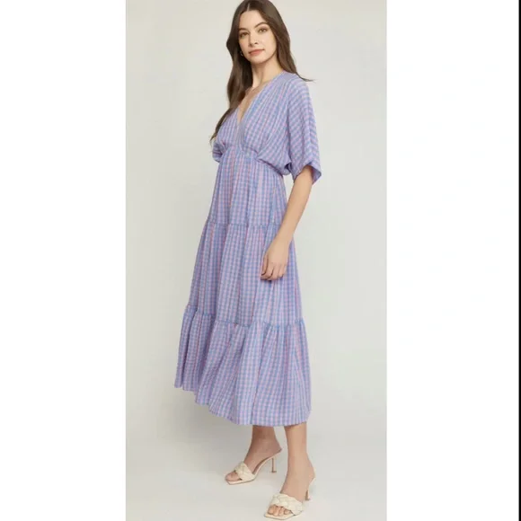 Dresses | Gingham Maxi Dress | Poshmark